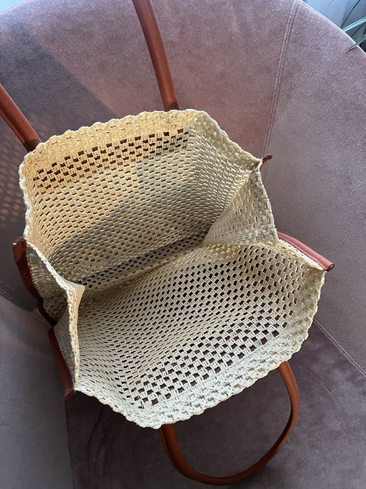 Guerlain Paris Raffia Tote – оригинална лятна чанта от рафия и естествена кожа