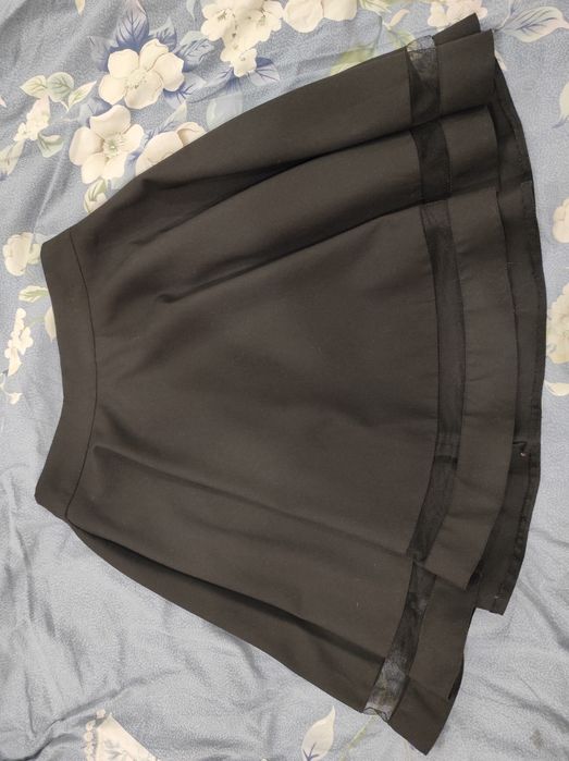 Юбка черная с сеточкой