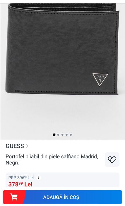 Cadou portofel negru Guess