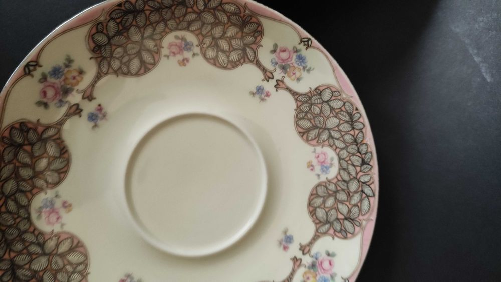 Баварски порцеланов троен сет за чай/дълго кафе