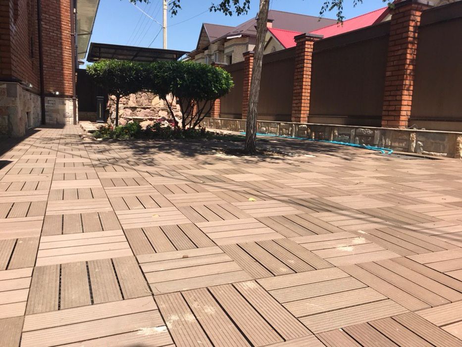 Террасная доска. Брусчатка, садовый паркет из ДПК "TAXTPLAST". Бў