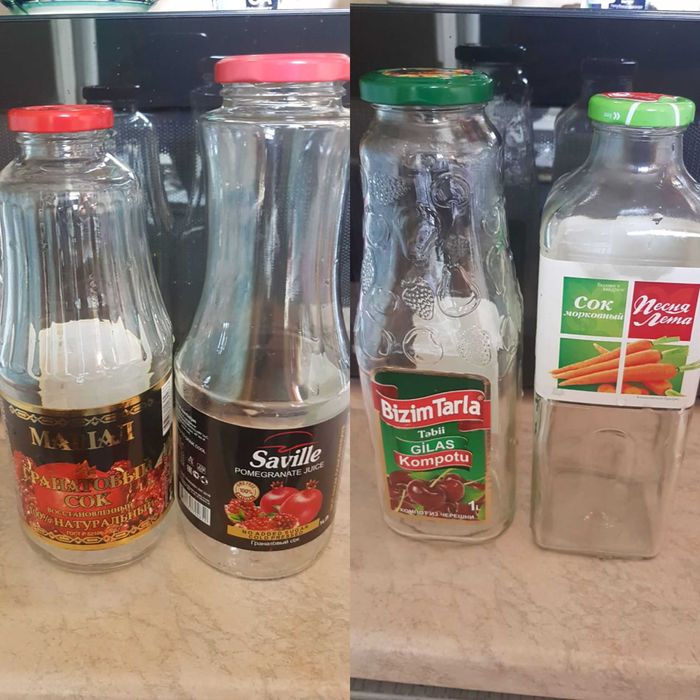 Банки стеклянные, баночки, бутылки