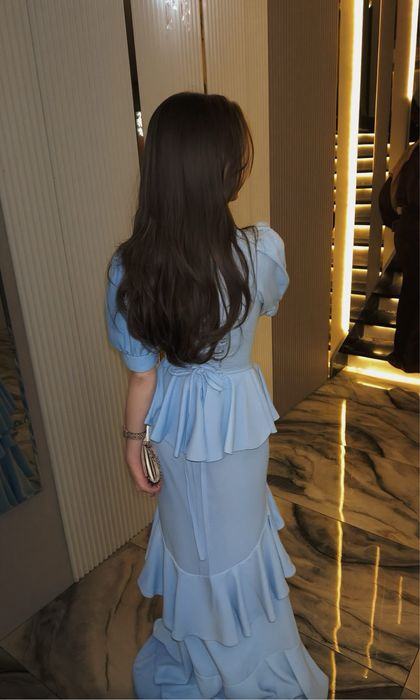 Продам платье на выпускной, нежно-голубого цвета