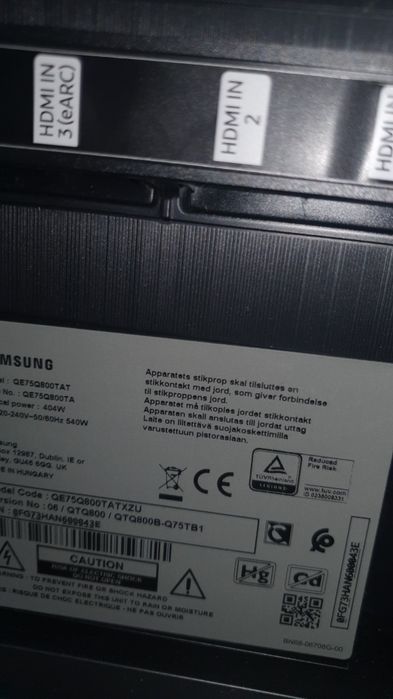Телевизор SAMSUNG 75 инча QE75Q800TAT  QLED , 8K