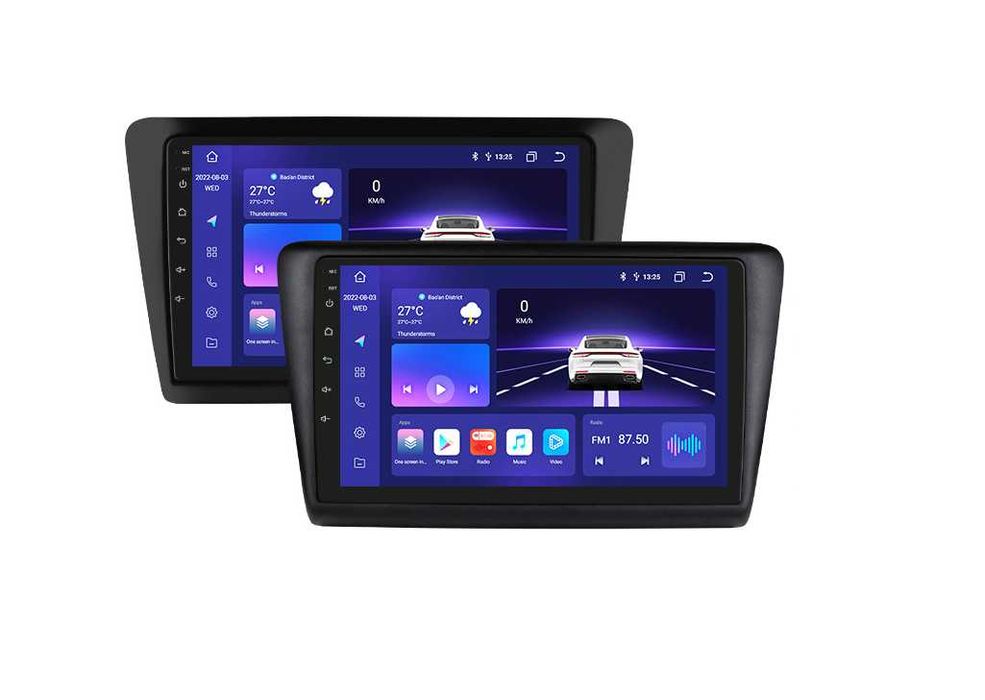 Navigatie GPS Android Dedicata Skoda Rapid Seat Toledo - CarPlay QLed
