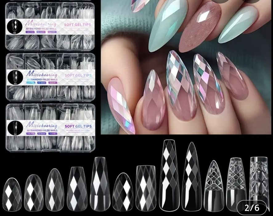 Для наращивания ногтей,брилиантовый рисунок