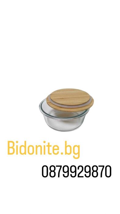Стъклени кутии с бамбуков капак – различни размери и форми