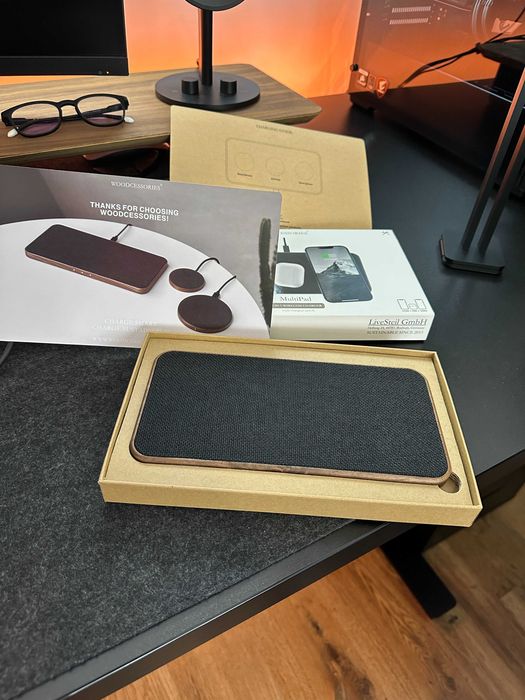 Incarcator Wireless 3 in 1 NOU (Woodcessories)