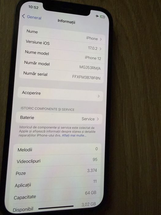 Vand Iphone 12 in stare f buna de functionalitate