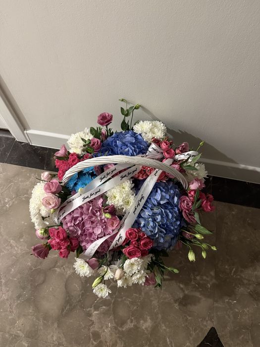 Цветы в корзине сегодняшние