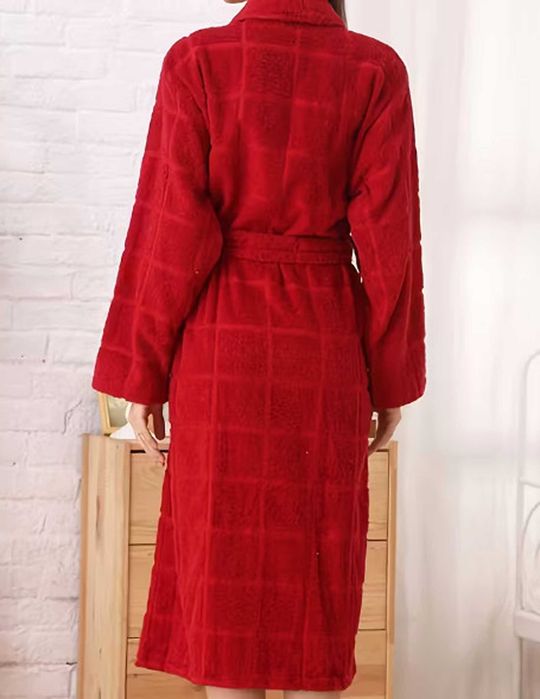Дамски халат червен