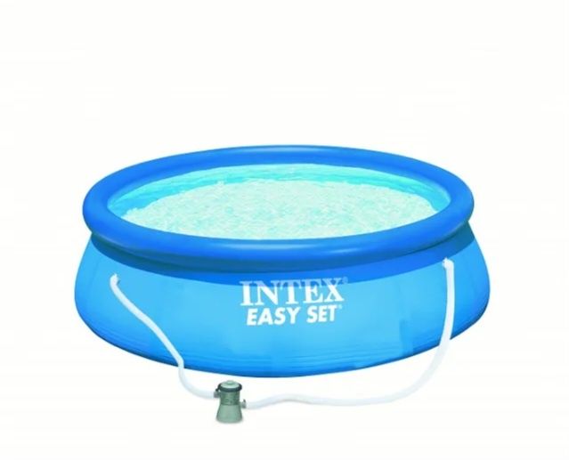 Басейн "Intex" с филтрираща помпа-244х61 см, басейн с надуваем ринг
