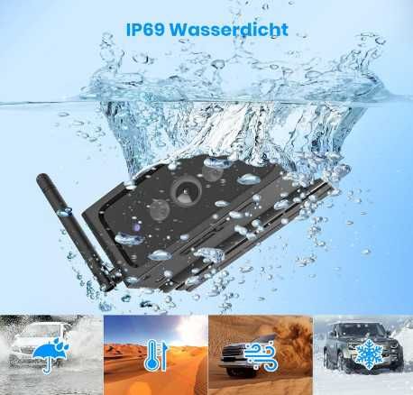 AUTO-VOX комплект камера за заден ход с монитор и соларна батерия