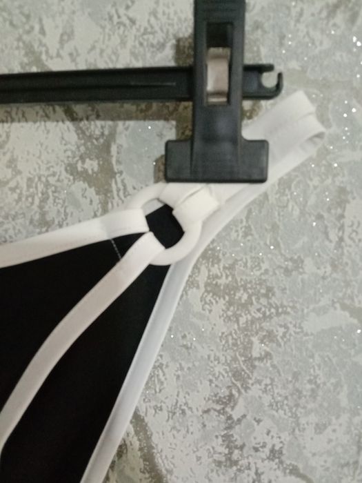 Купальник черно белый