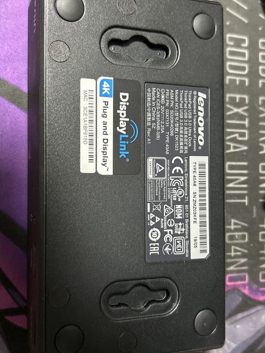 Док-станция lenovo ThinkPad Ultra 3.0 usb