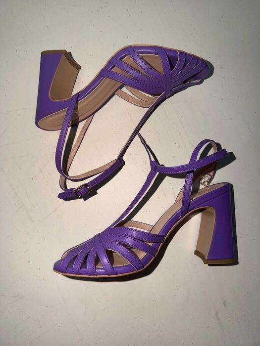 Дамски отворени токчета, лилави