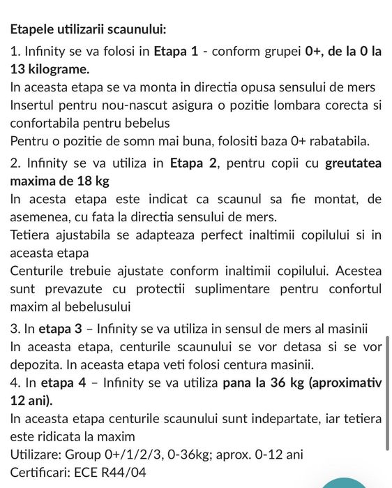 Scaun auto MamaLove Infinity