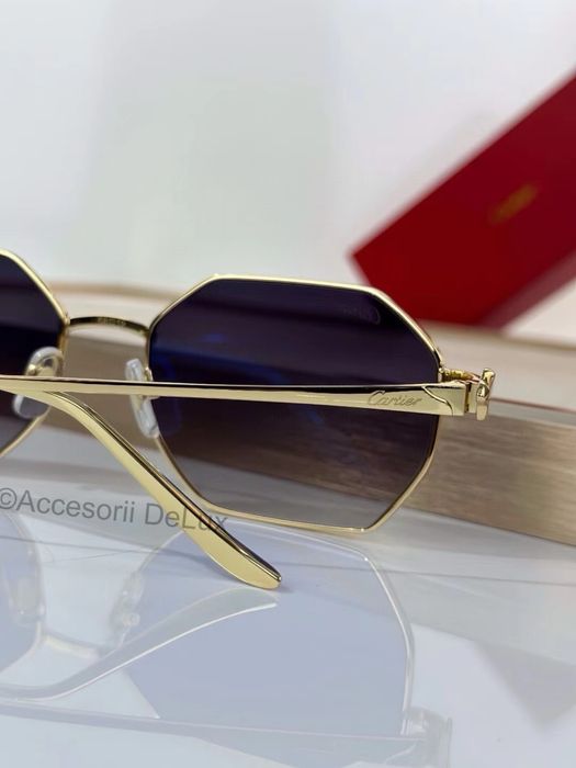 Ochelari de Soare Cartier CT0812S Panthere de Cartier  Photocrimic Lens Noi Full Box  [Verificare Colet] Gold