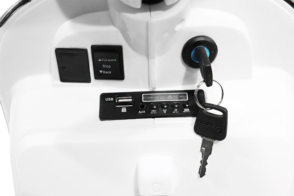 Scuter electric pentru copii Piaggio PX150 PREMIUM #Alb