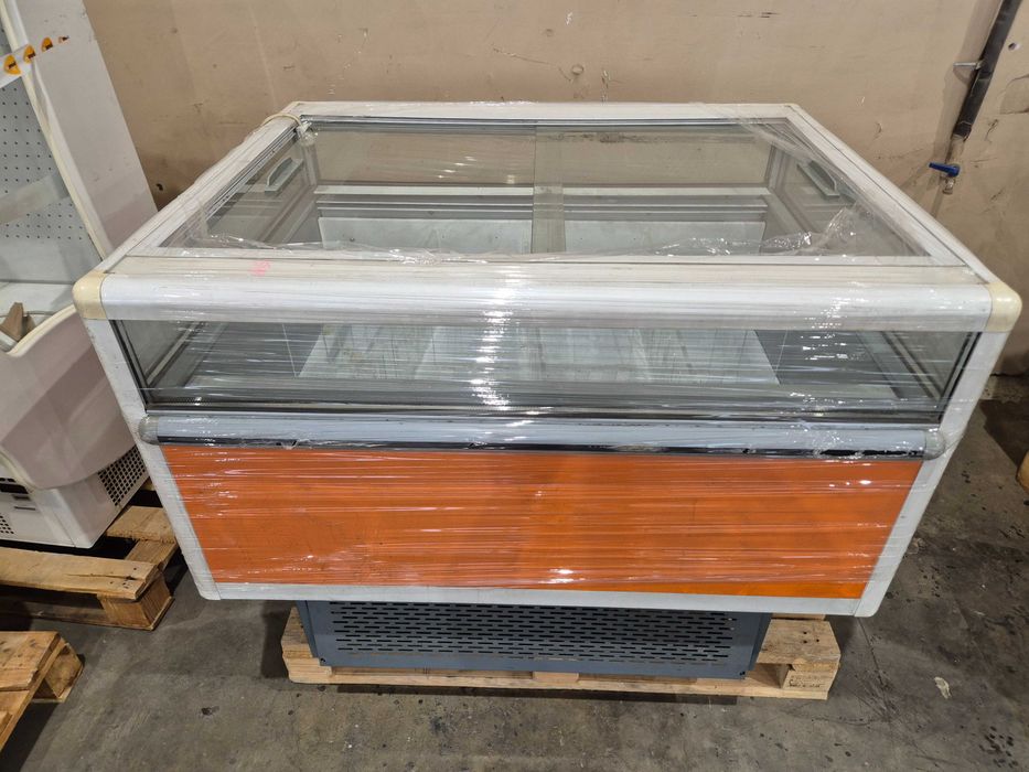 Хоризонтален фризер за сладолед, минусова витрина за замразени храни