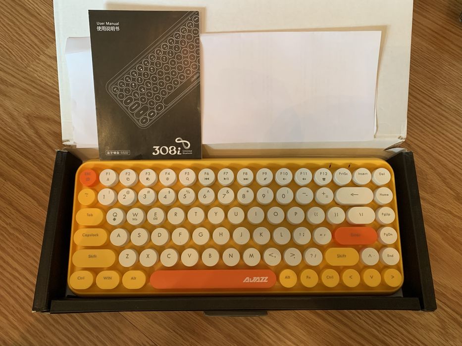 Tastatură Bluetooth Wireless NACODEX Fara Fir 84 taste rotunde retro