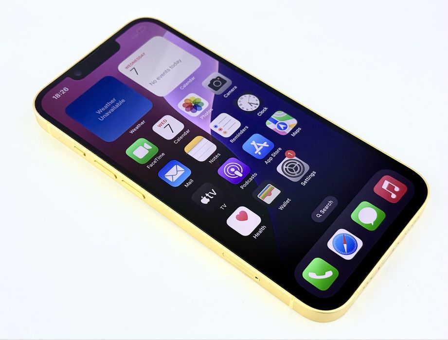 Apple iPhone 14 128GB Yellow Перфектен! Гаранция!