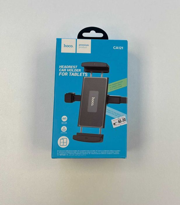 Suport Auto Hoco, cu cleme laterale, montaj Tetiera, tableta/telefon