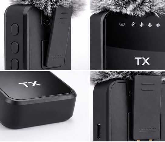Двоен безжичен Wireless BLuetooth микрофон за телефон