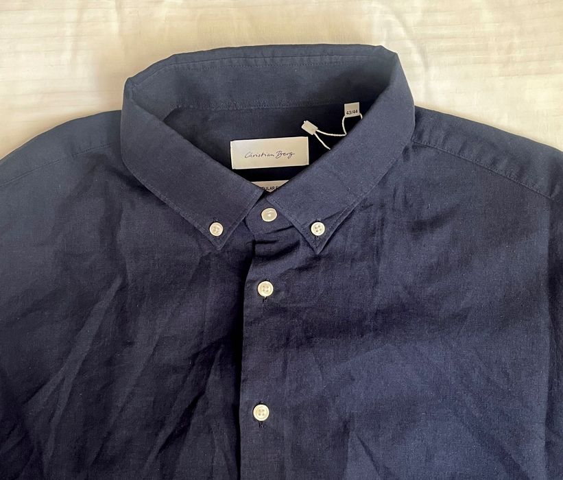 Нова ленена мъжка риза размер XL