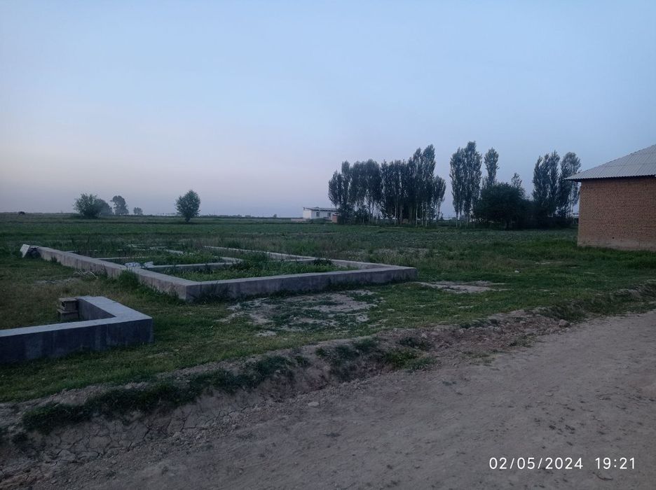 Yer uchaska betoni quyilgan gilos kochat ekilgan trassaga yaqin joyda