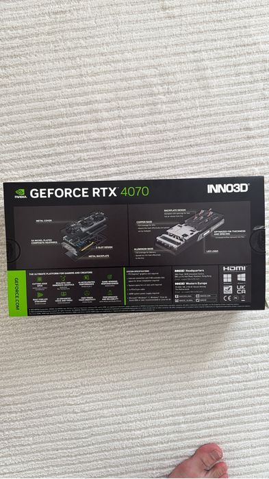 Продам видеокарту rtx4070 inno3d