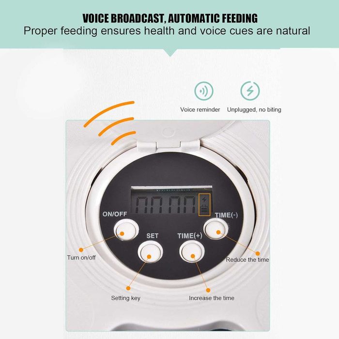 Автоматичена хранилка за дребни породи кучета или котки, 6 отделения