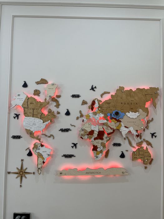 Декор карты мира