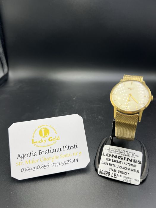 Ceas aur Longines  18 k 64,12 cod 27535