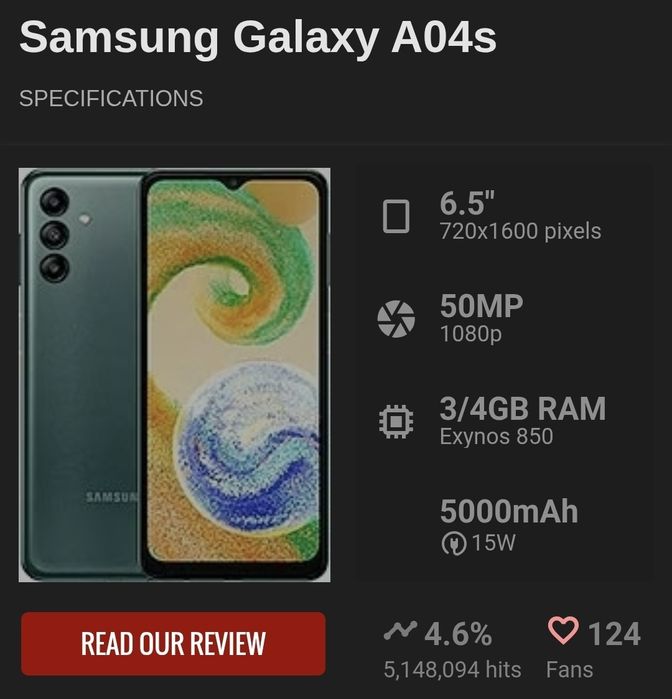 Samsung A04s Display nou GARANȚIE