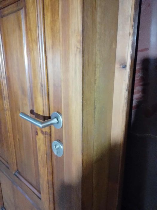 Входна врата - масивна, бял бор