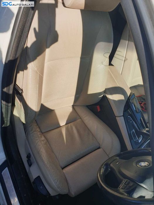 Scaun Piele Crem cu Incalzire Dreapta Fata Pasager BMW Seria 5 F10 F11 2009 - 2017 [C5278]