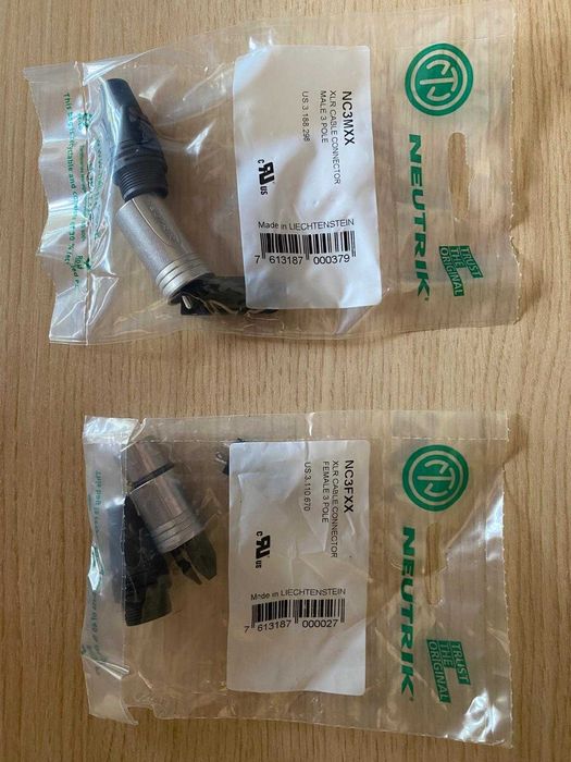 Mufe Neutrik Speakon (NL2, NL4) si XLR (NC3) - Originale, Stoc Nou