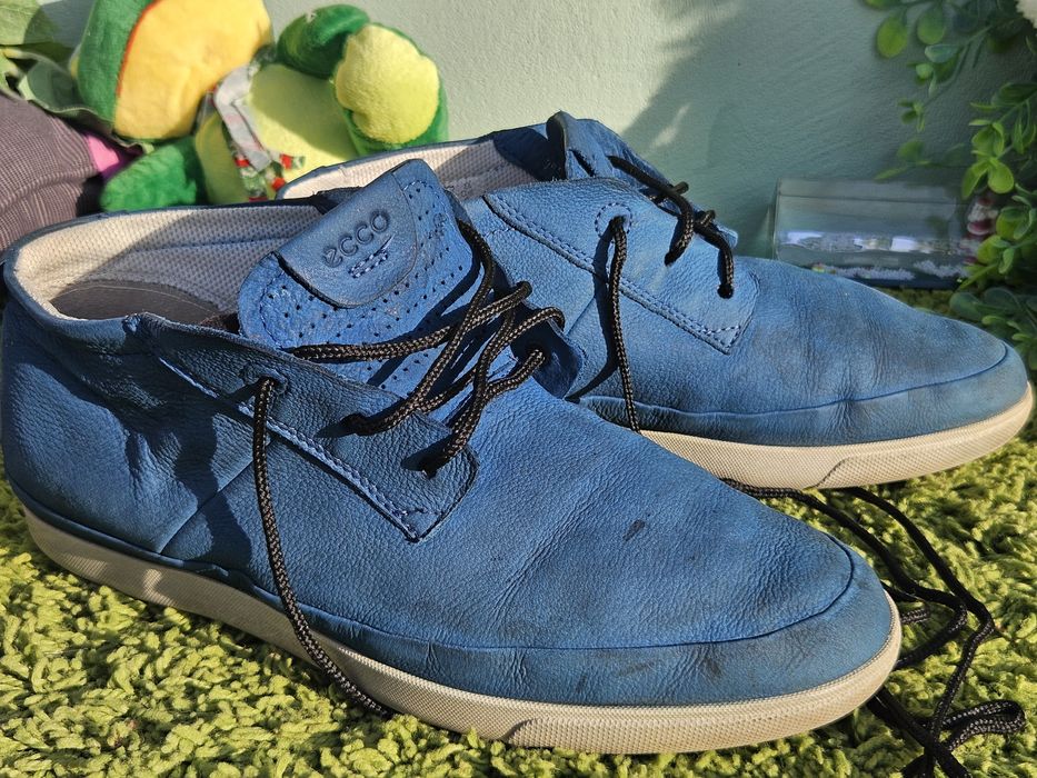Ecco обувки от кожа в синьо N39