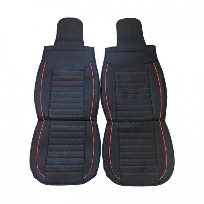 Кожени калъфи да седалки, 2бр Car seat covers, 3 цвята на канта