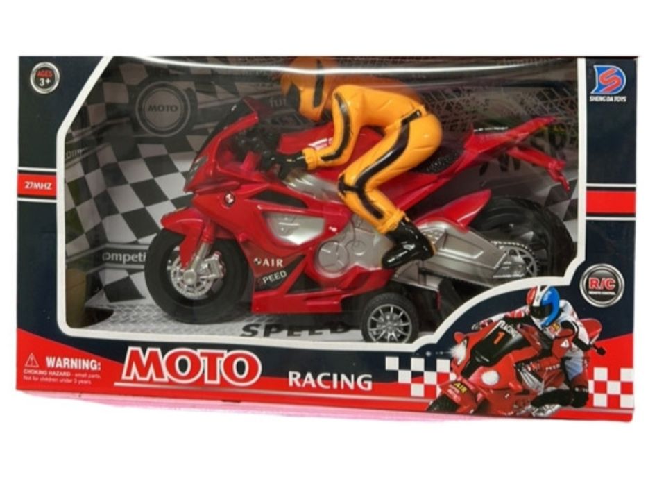 Мотоциклет с пилот, пластмасов