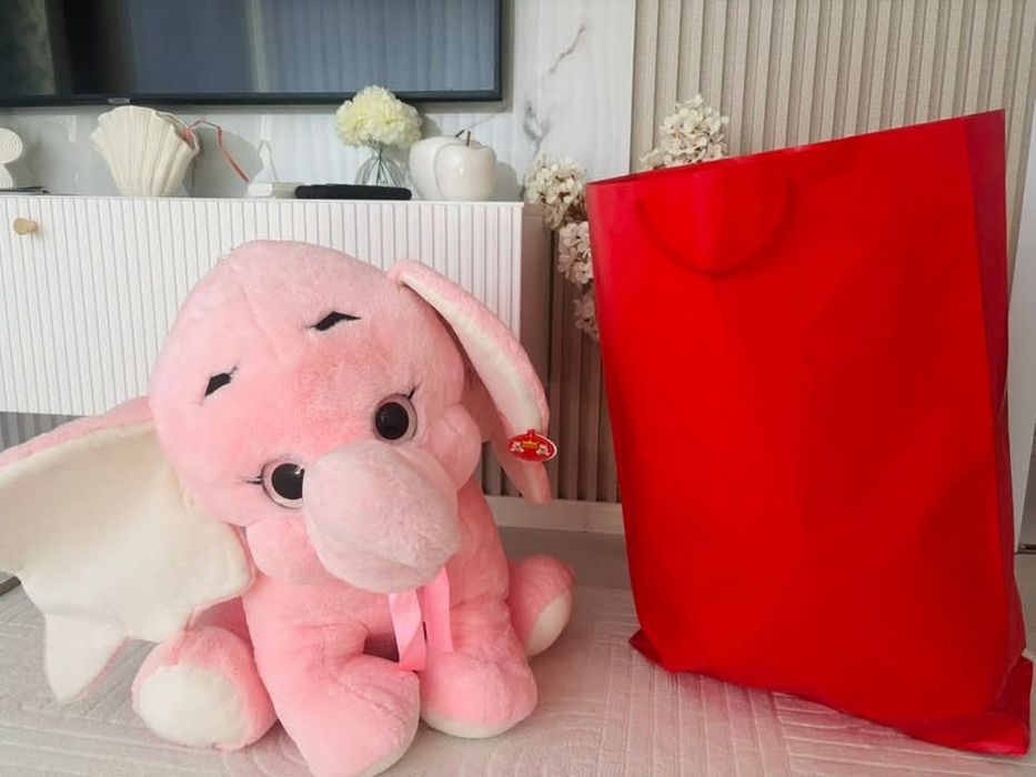 Нов Плюшен Слон на АМЕК- 65 см.