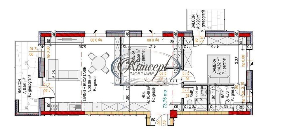 Apartament spatios in proiect premium, cartier Terra Gardens