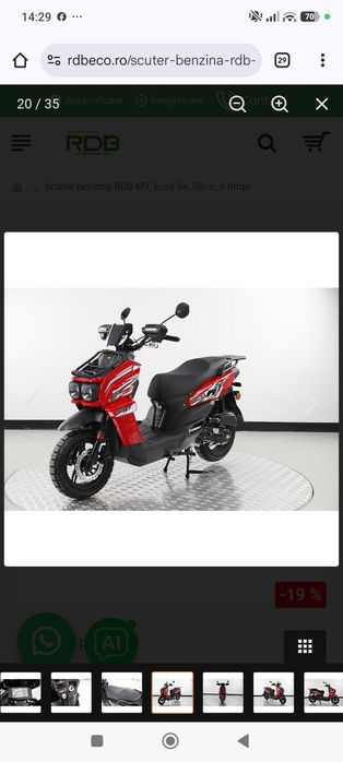 Vând scuter NOU, 50 cc, se conduce cu AM sau B