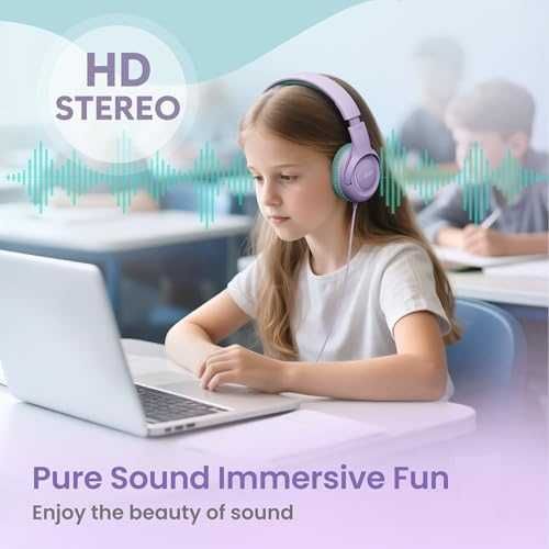 Нови Детски over-ear слушалки Acer HK03 за таблет училище пътване сгъваеми с лимит на звука
