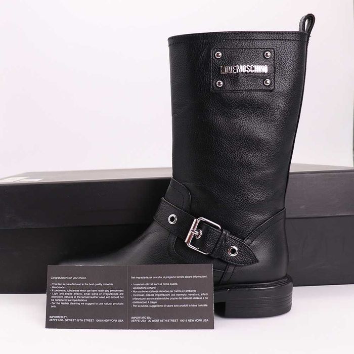 %ПРОМО%до 31.01!LOVE MOSCHINO № 40 – Дамски ботуши от естествена кожа