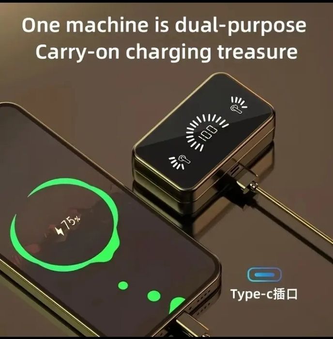 Елегантни безжични слушалки с огледало и дисплей