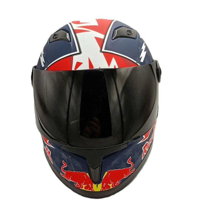 Детска мото каска с тъмен визьор