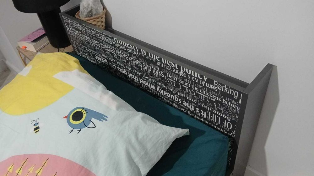 Pat copil 90x200cm cu lada si saltea incluse