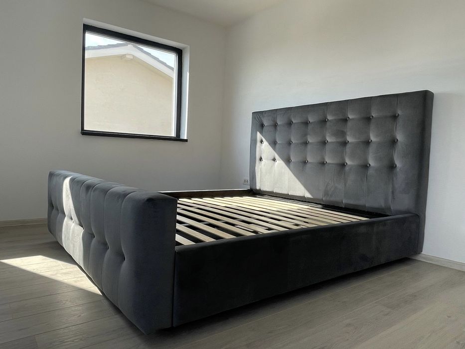 Paturi rabatabile tapițate cu depozitare 1350 lei